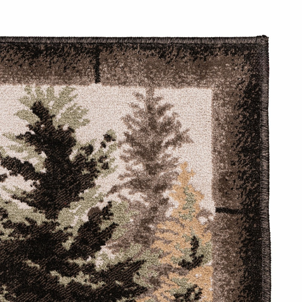 Plow & Hearth Vista Forest Trees Rug, 30" x 50"