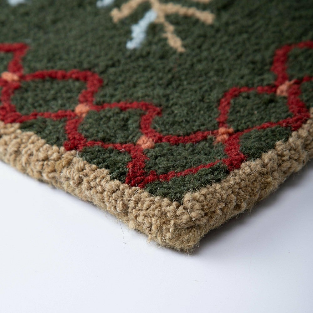 Plow & Hearth Hooked Wool Pine Cone Hearth Rug, 2' x 4'