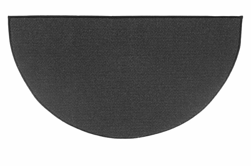 Plow & Hearth Wool Andiron Black Rug, 48" x 27"