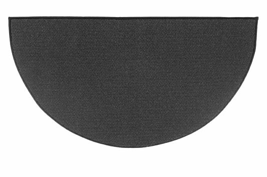 Plow & Hearth Wool Andiron Black Rug, 48" x 27"