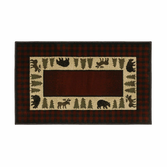 Plow & Hearth Vista Bear and Moose Rug, 30" x 50"