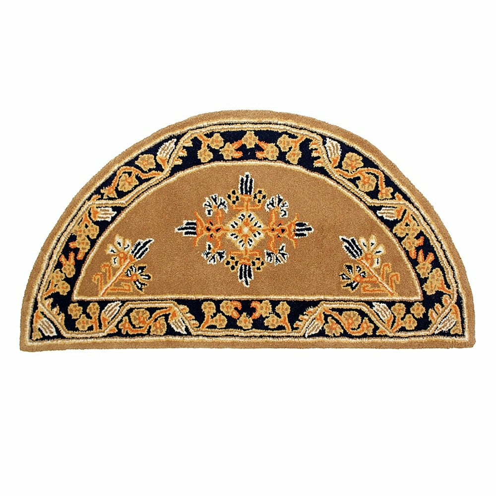 Plow & Hearth Jardin Half Round Wool Rug