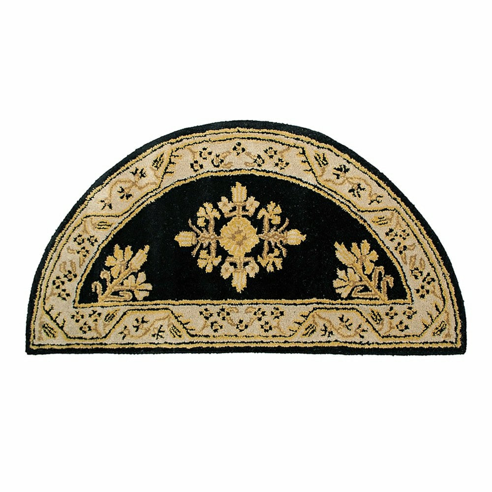 Plow & Hearth Jardin Half Round Wool Rug