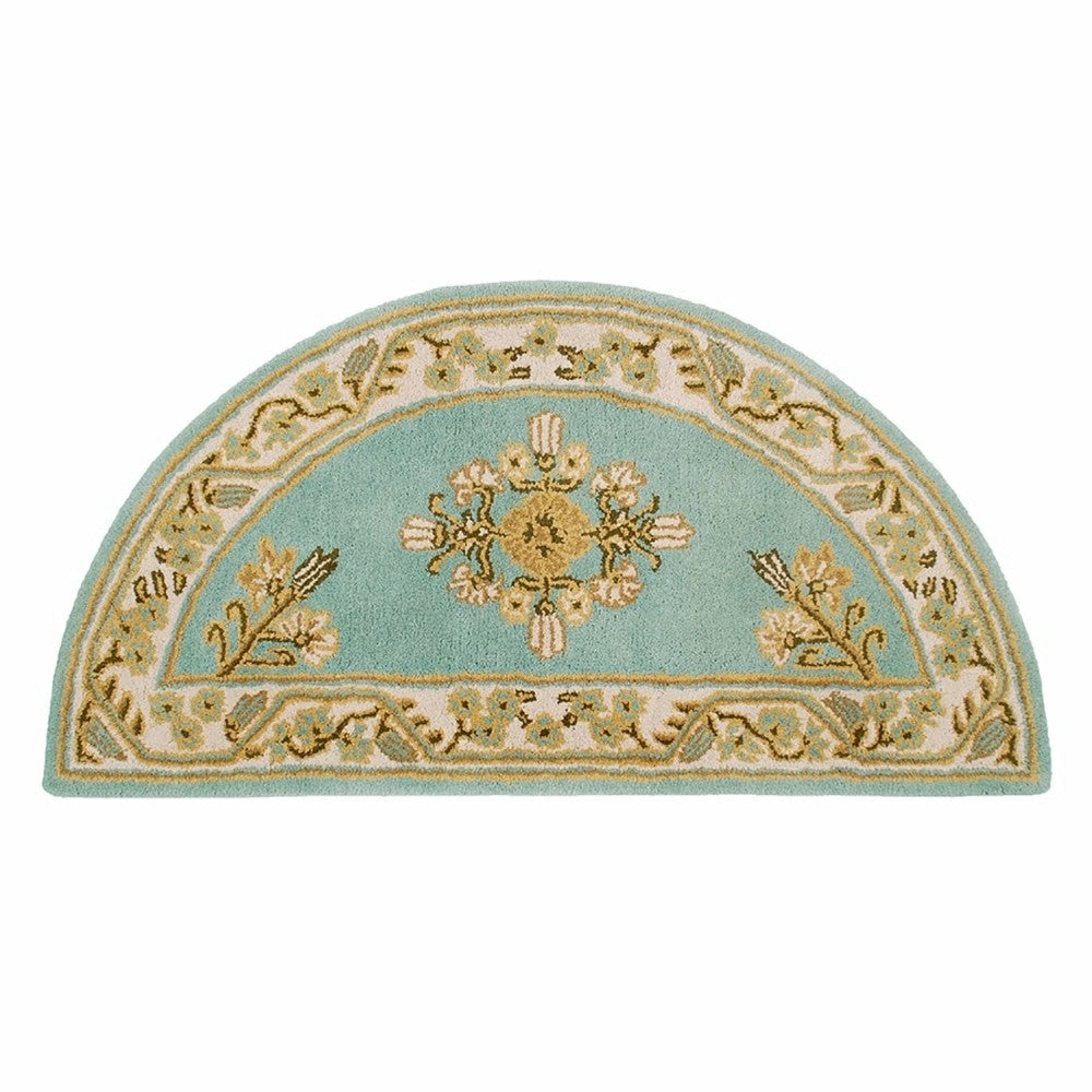 Plow & Hearth Jardin Half Round Wool Rug