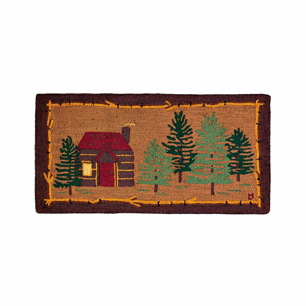 Plow & Hearth Rustic Cabin Hand-Hooked Wool Rug