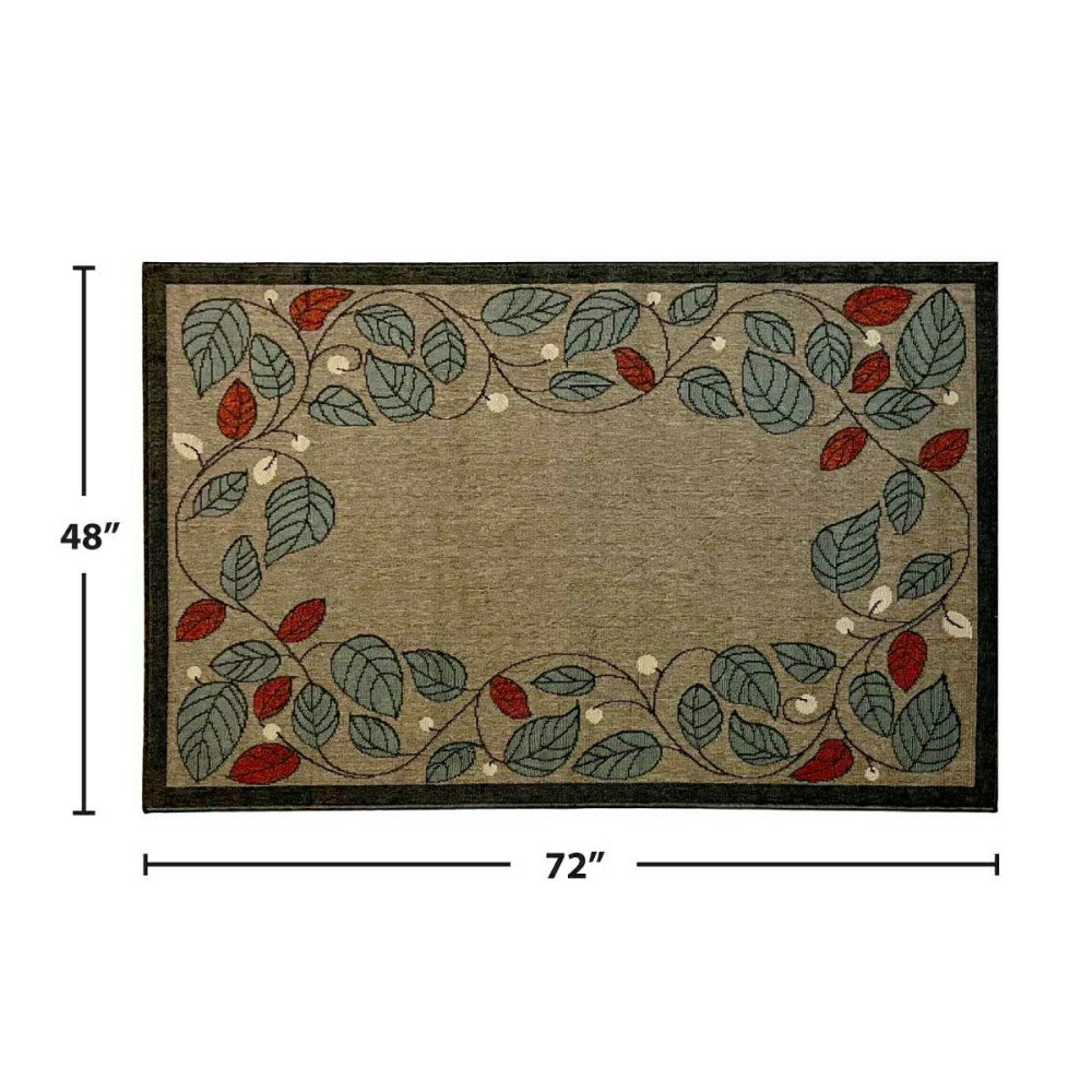 Plow & Hearth Berry Vine Polypropylene Rug