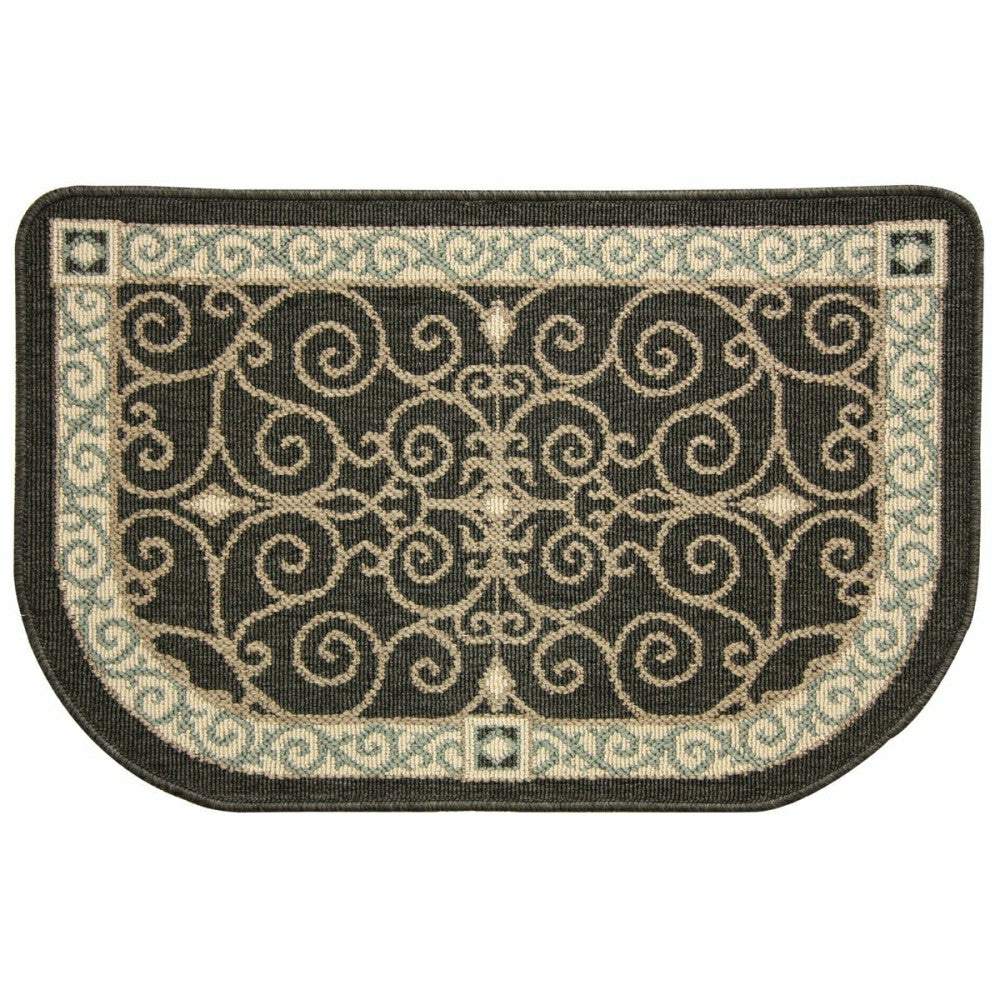 Plow & Hearth Eastly Midnight Polypropylene Rug, 23"x36"