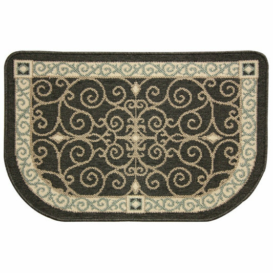 Plow & Hearth Eastly Midnight Polypropylene Rug, 23"x36"