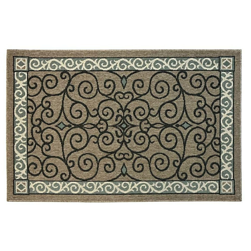 Plow & Hearth Eastly Scroll Polypropylene Rug