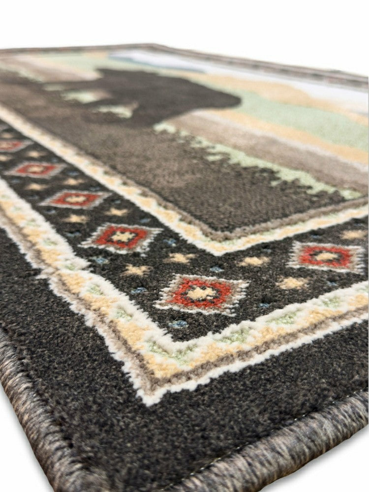 Plow & Hearth Vista Curious Bear Rug, 30"x 50"