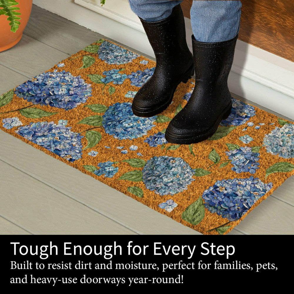 Plow & Hearth Hydrangea Haven, Coir Mat 28"x16"