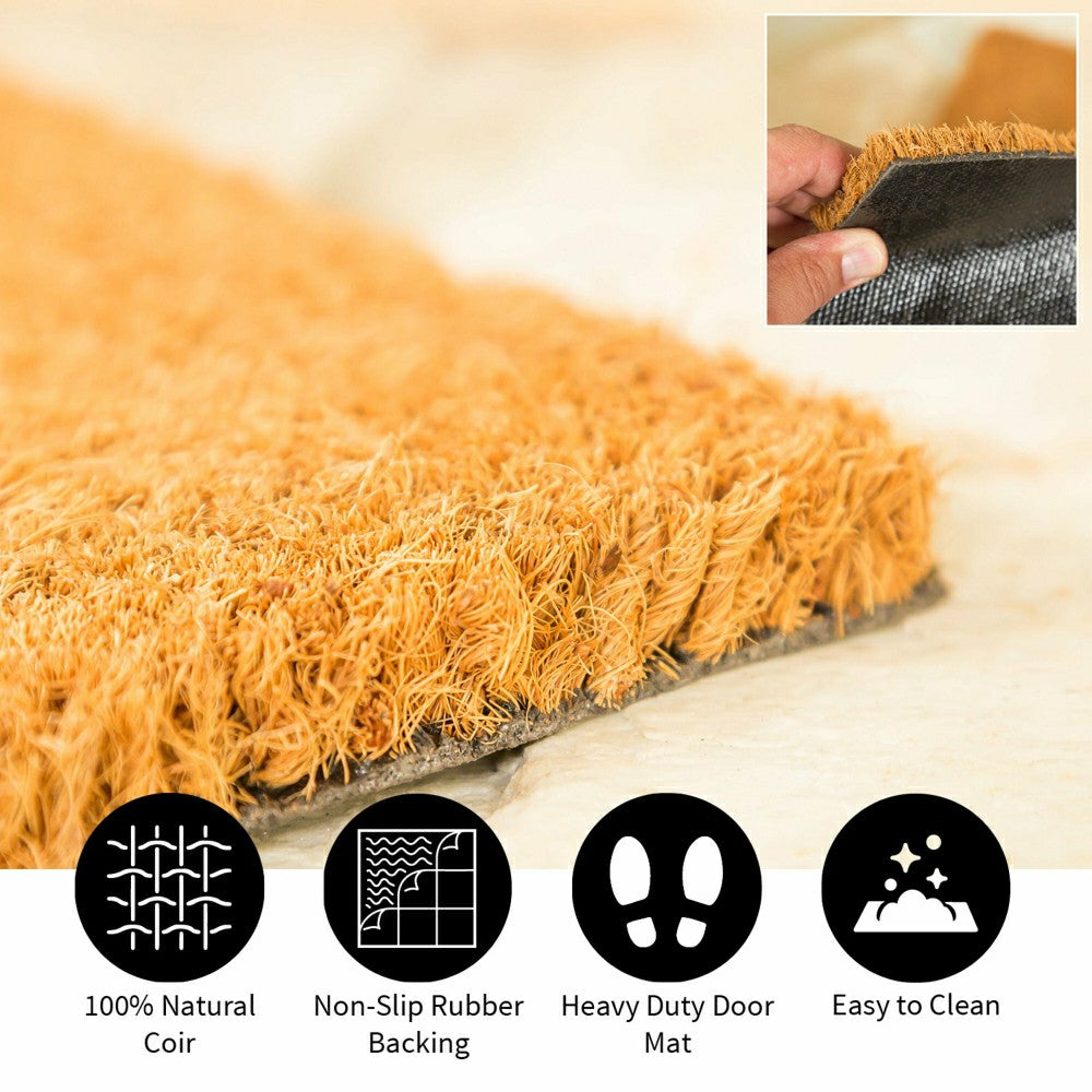 Plow & Hearth Hydrangea Haven, Coir Mat 28"x16"