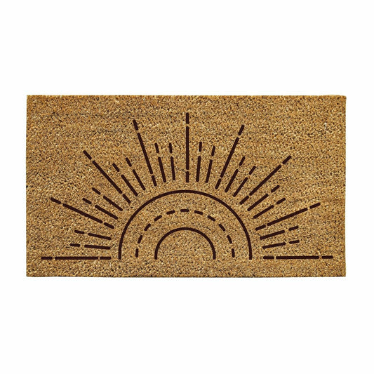 Plow & Hearth Sun Ray Natural Coir Mat, 30"L x 18"H