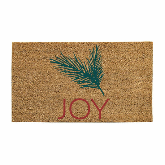 Plow & Hearth 30" x 18" Natural Coir Mat, Joy