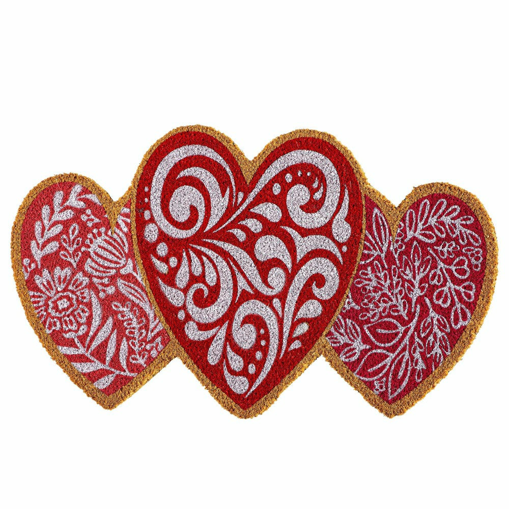 Plow & Hearth Valentine Colorful Shaped Coir Mat