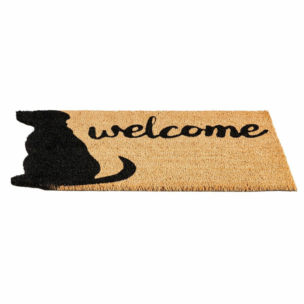 Plow & Hearth Dog Welcome Shaped Coir Mat