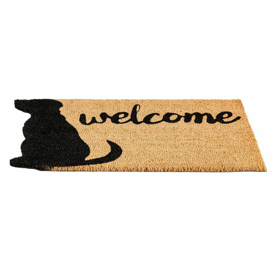 Plow & Hearth Dog Welcome Shaped Coir Mat