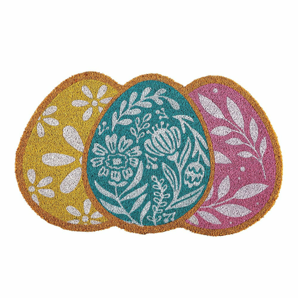 Plow & Hearth Easter Colorful Shaped Coir Mat