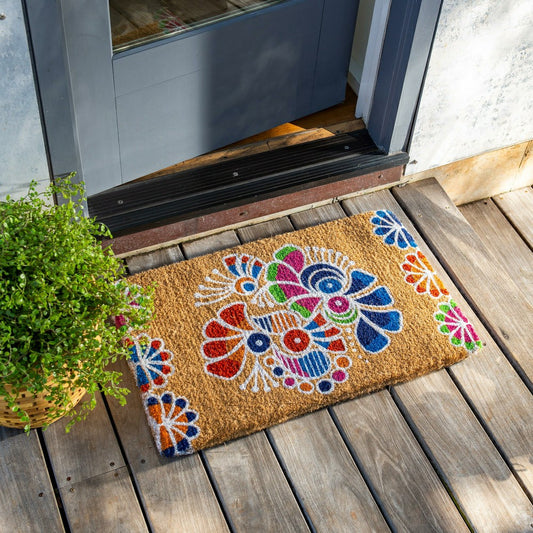 Plow & Hearth Rangoli Coir Door Mat