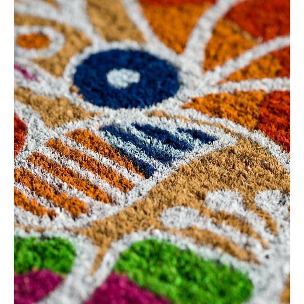 Plow & Hearth Rangoli Coir Door Mat