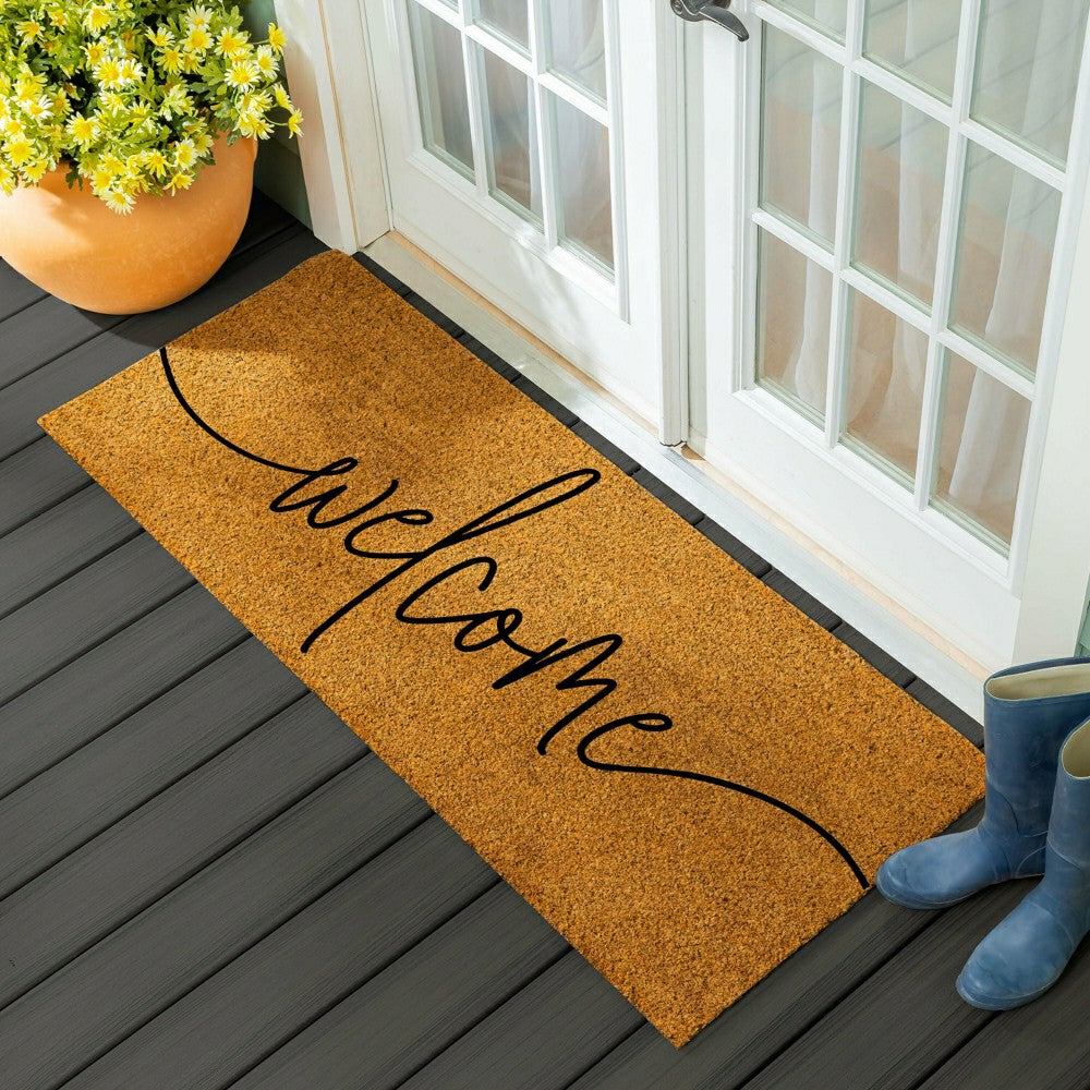 Plow & Hearth Oversized Welcome Coir Mat, 60"x24"