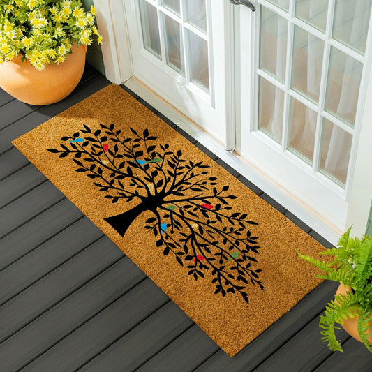 Plow & Hearth Tree of Life w/ Multi-ColorBirds, 24"x60"