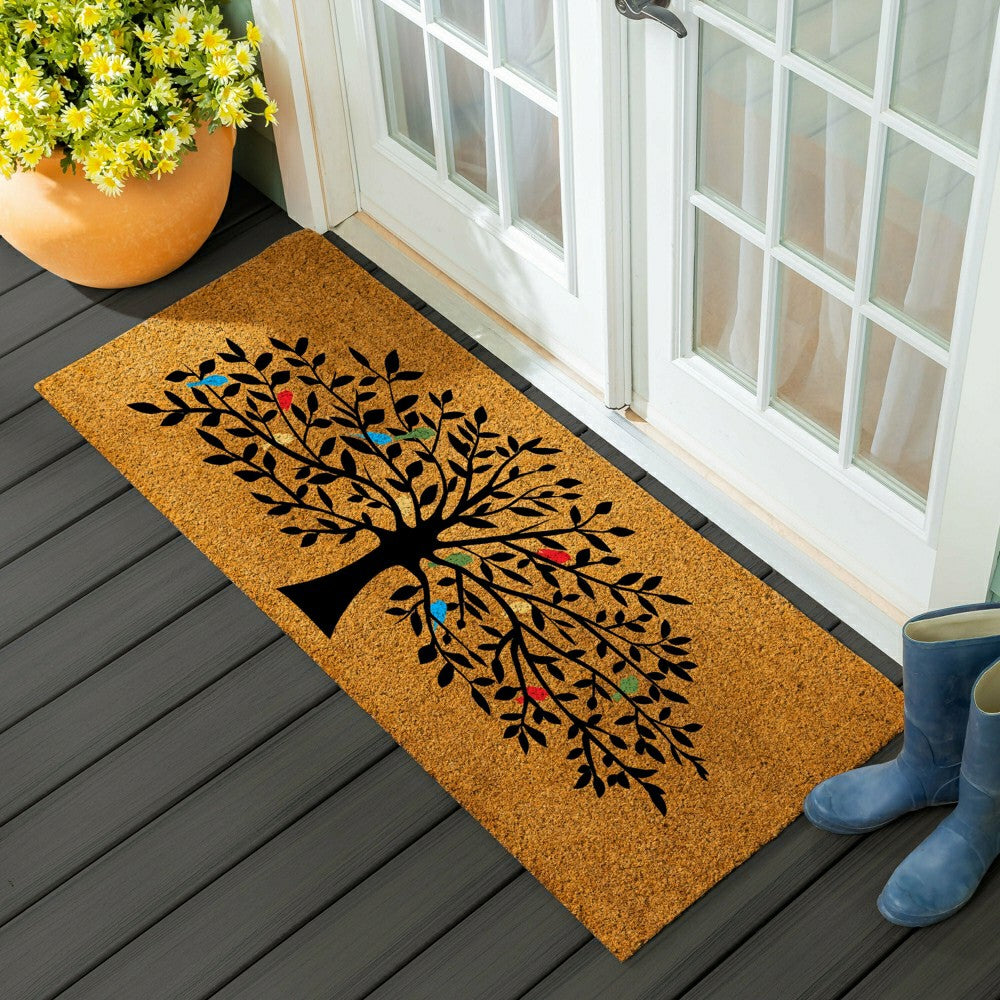 Plow & Hearth Tree of Life w/ Multi-ColorBirds, 24"x60"