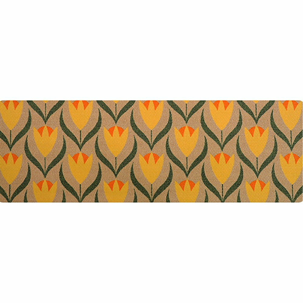 Plow & Hearth Neighburly Buttercups Doormat, Sunflower & Coir Double Door