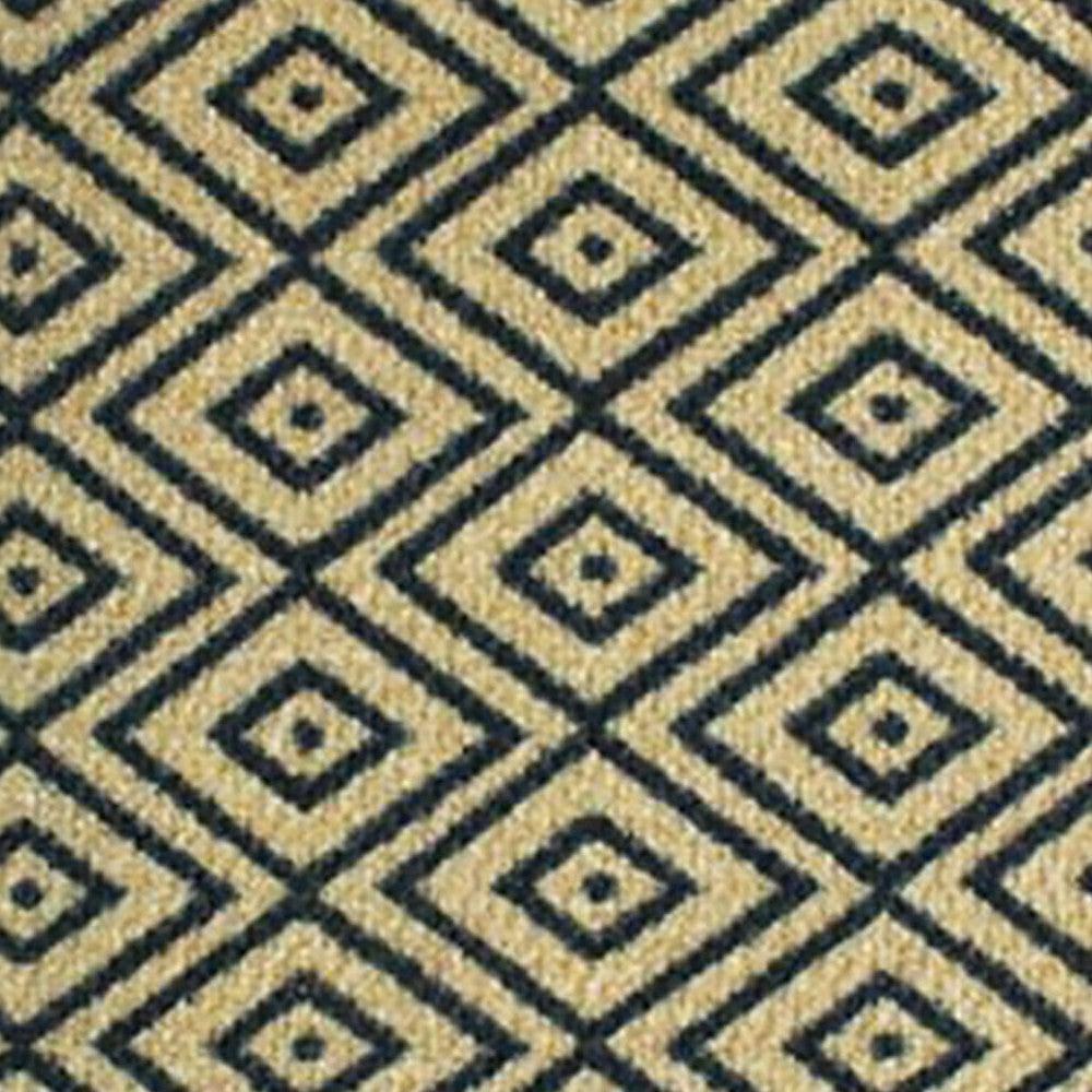 Plow & Hearth Neighburly Diamond Dot Coir Doormat, Black & Coir Double Door