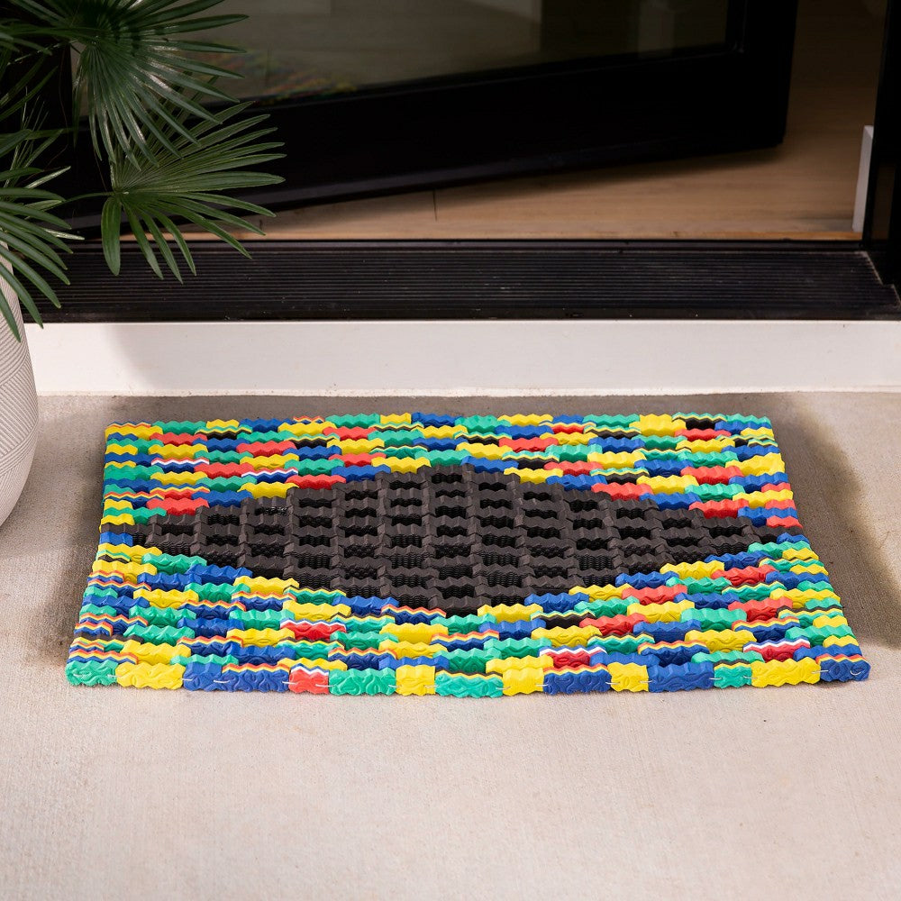 Plow & Hearth Recycled Flip Flop Diamond Doormat