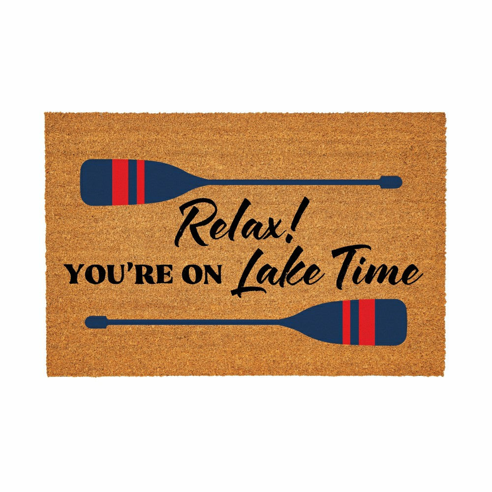 Plow & Hearth Lake Coir Mat Relax Paddle 36x24"