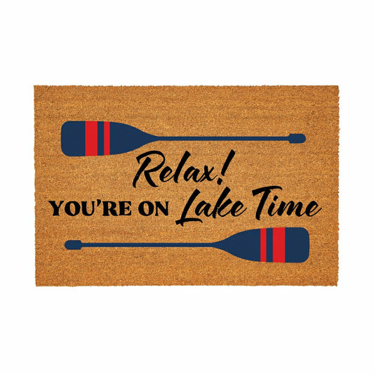 Plow & Hearth Lake Coir Mat Relax Paddle 36x24"