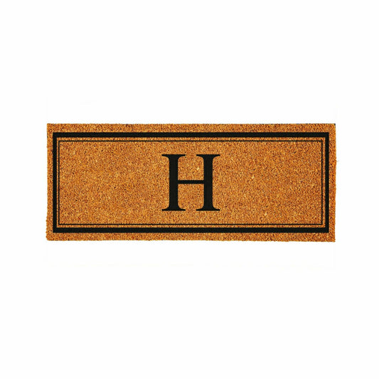 Plow & Hearth Monogram Coir Mat 60"x24", Letter H