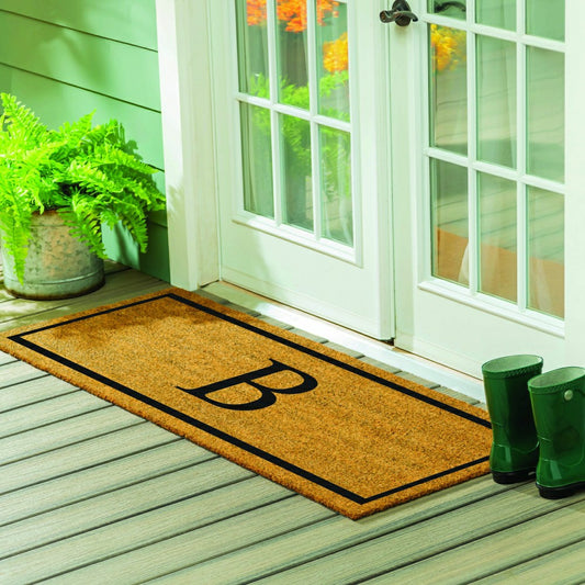 Plow & Hearth Monogram Coir Mat 60"x24", Letter B