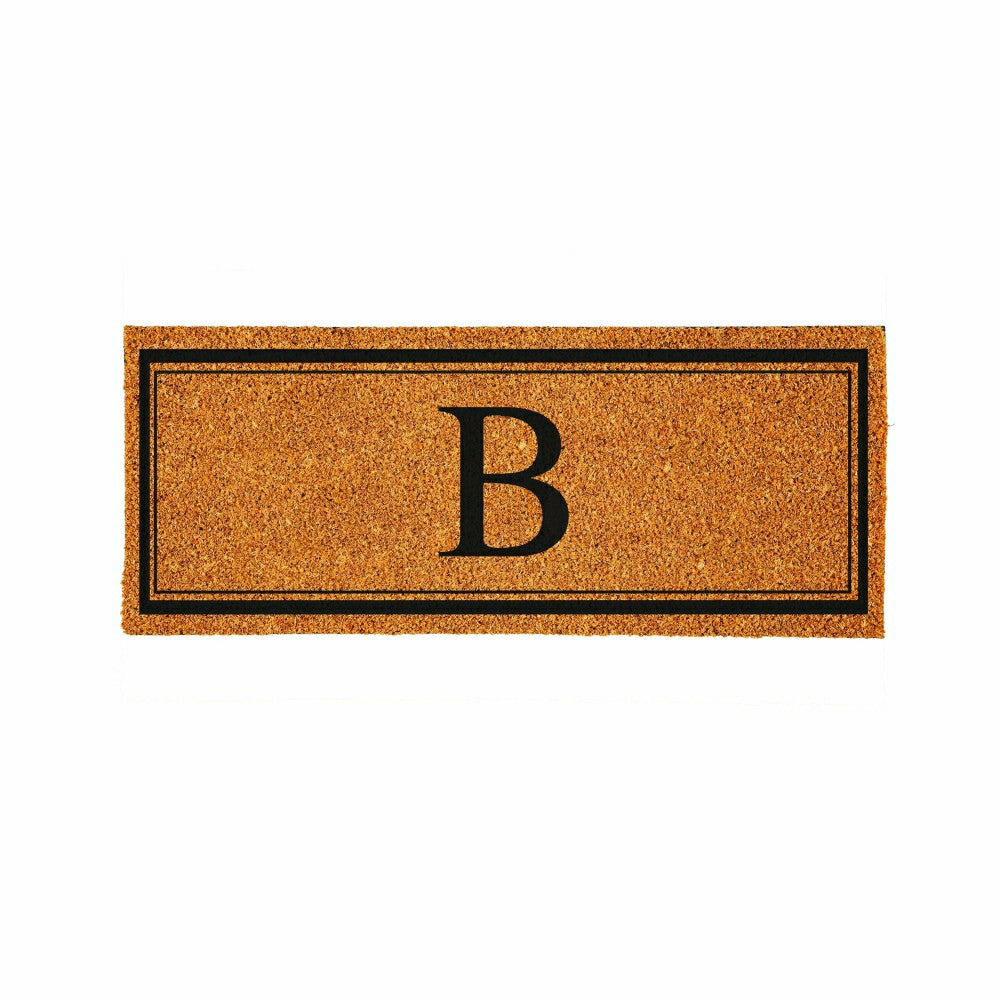 Plow & Hearth Monogram Coir Mat 60"x24", Letter B