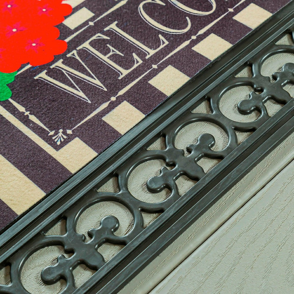 Plow & Hearth Indoor/Outdoor Fleur Scroll Sassafras Mat Tray