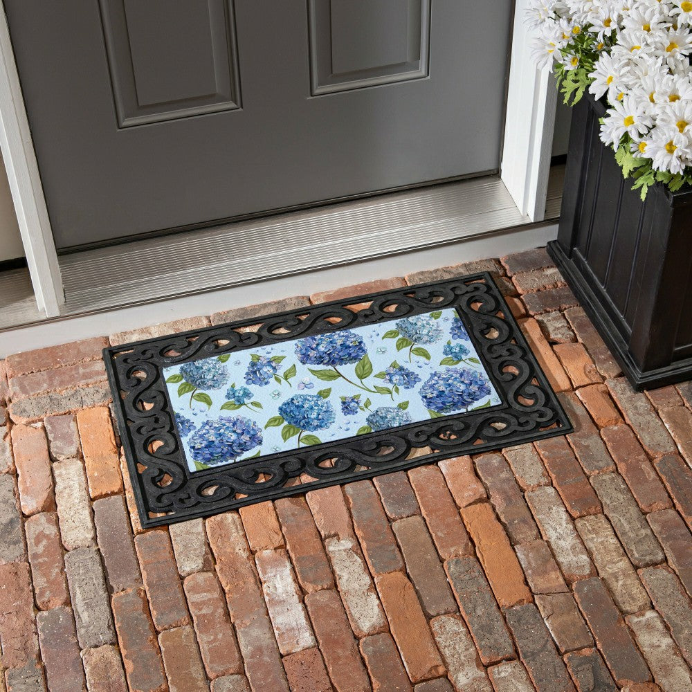 Plow & Hearth VivaStyle Sassafras Switch Mat, 22"Lx10"H, Hydrangea Haven