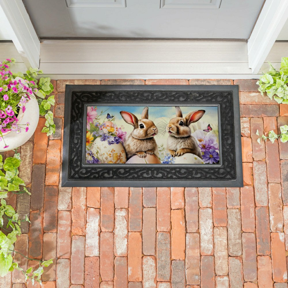 Plow & Hearth Bunny & Easter Egg Sassafras Switch Mat