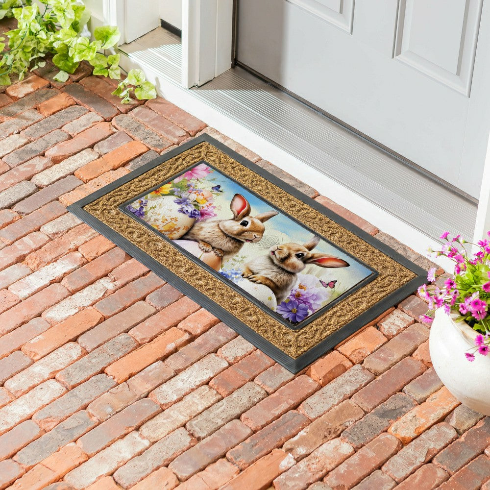 Plow & Hearth Bunny & Easter Egg Sassafras Switch Mat