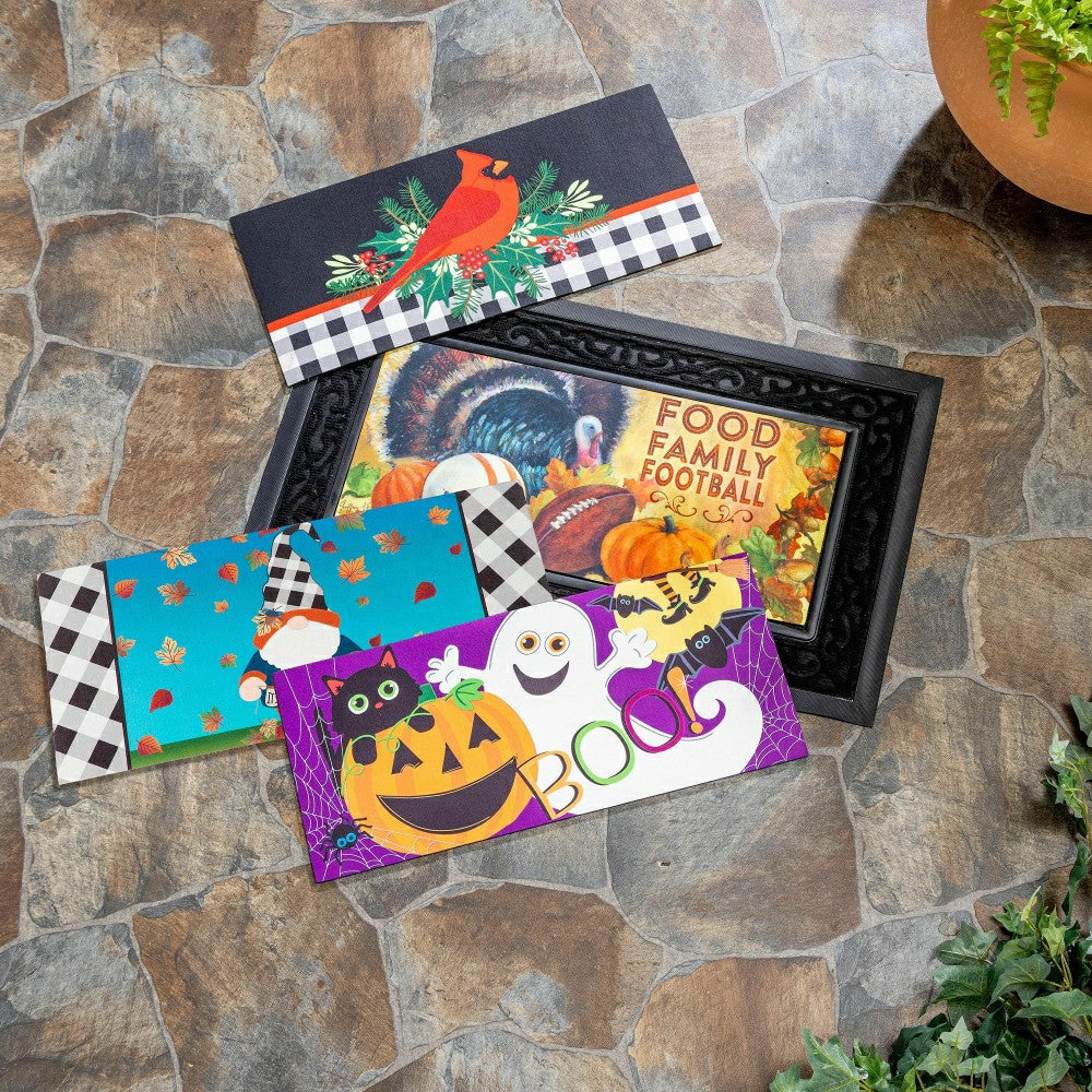 Plow & Hearth Whimsical Fall and Holiday Sassafras Mat Set