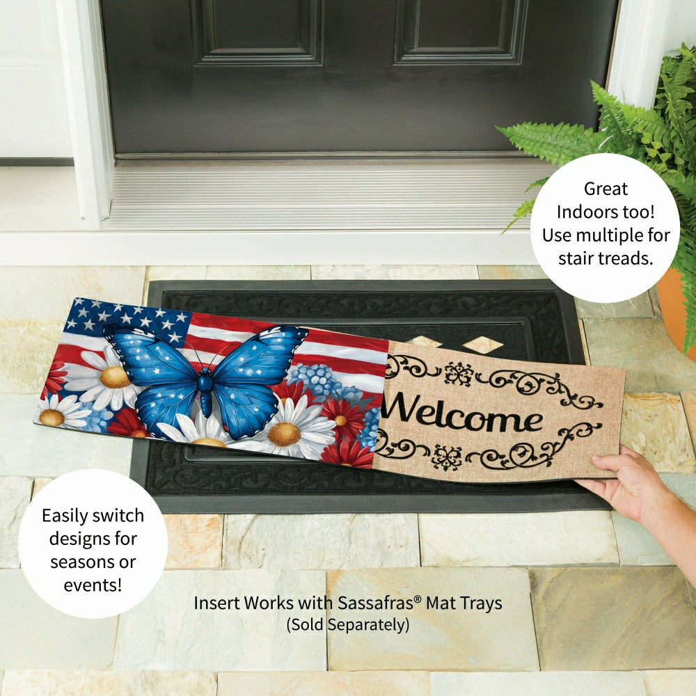Plow & Hearth Patriotic Butterfly Sassafras Switch Mat