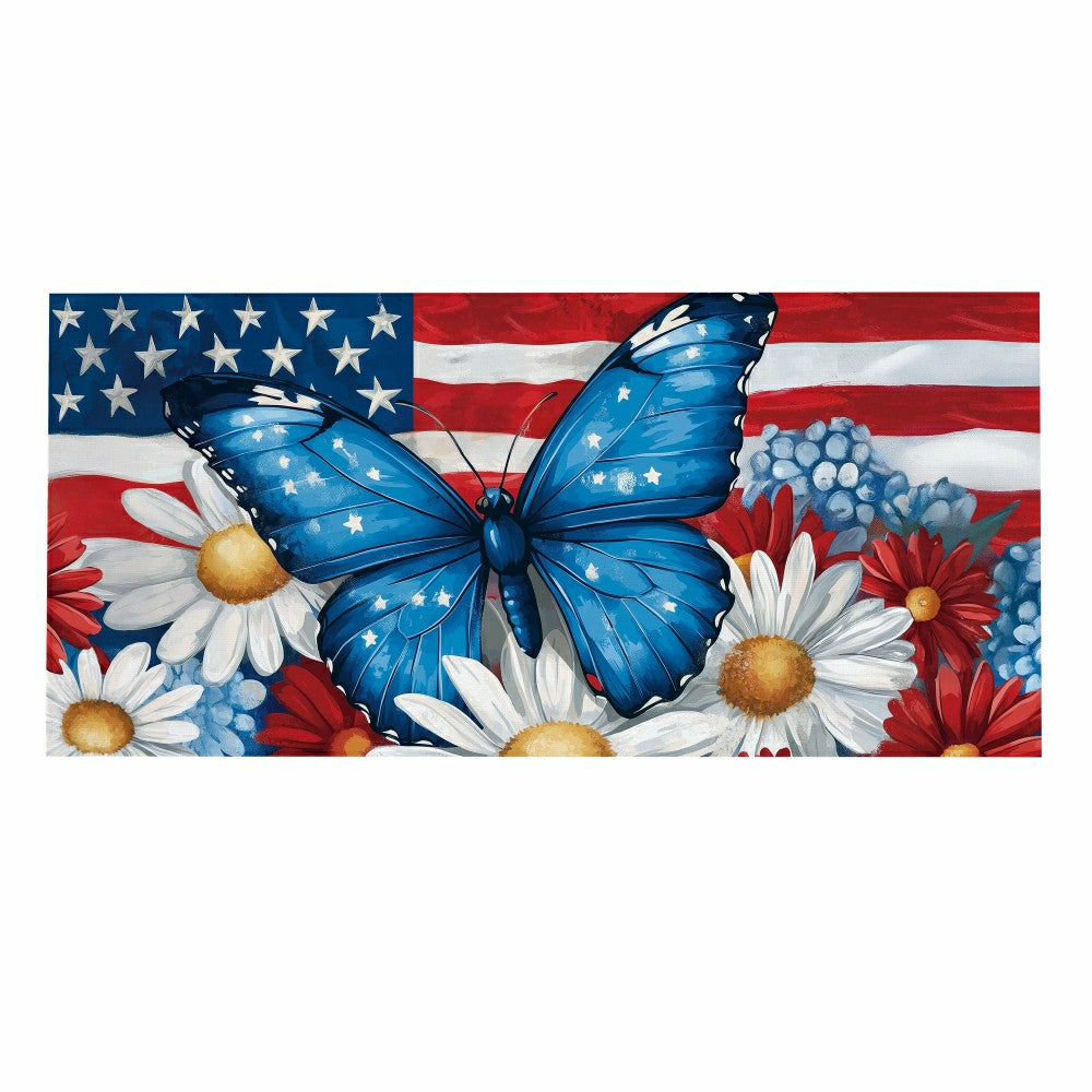 Plow & Hearth Patriotic Butterfly Sassafras Switch Mat