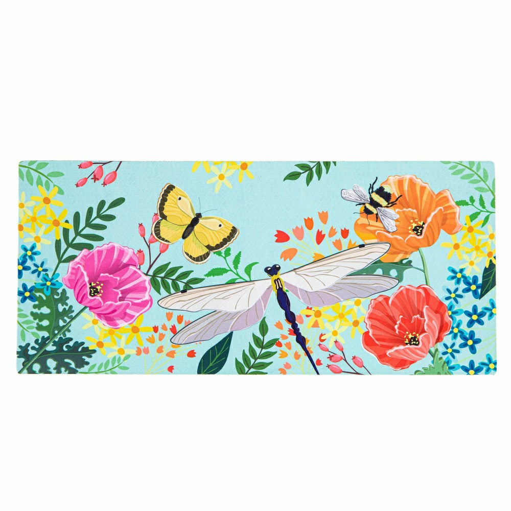 Plow & Hearth Greenhouse Garden Welcome Friends Sassafras Switch Mat