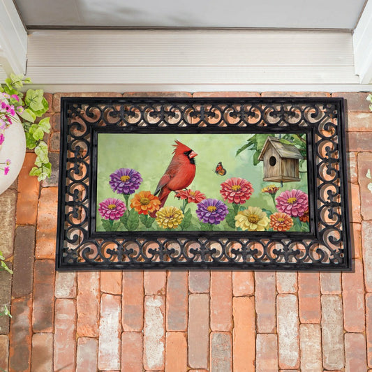 Plow & Hearth Spring Cardinal Time Sassafras Switch Mat