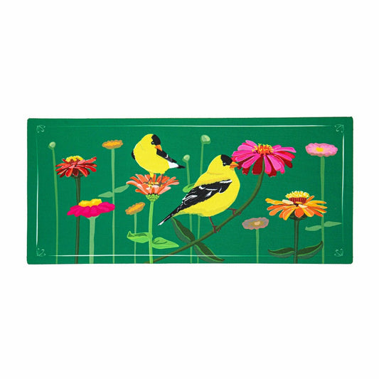 Plow & Hearth Finches and Flowers Sassafras Switch Mat