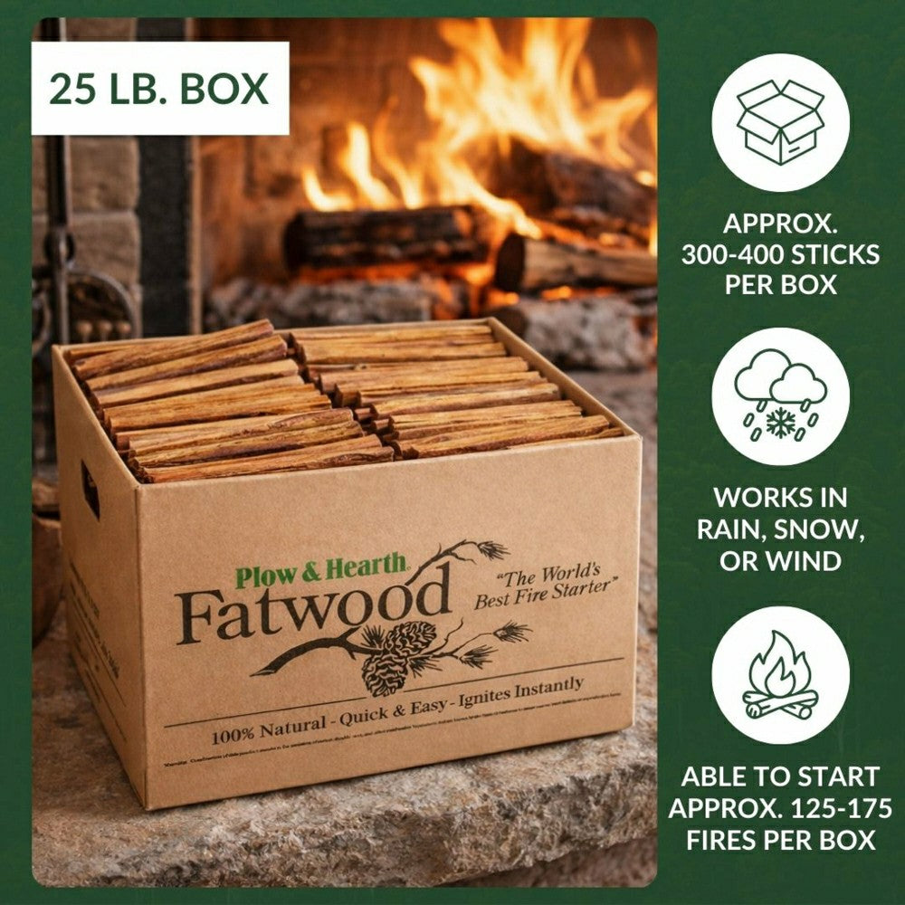 Plow & Hearth Fatwood 25 lb. Box