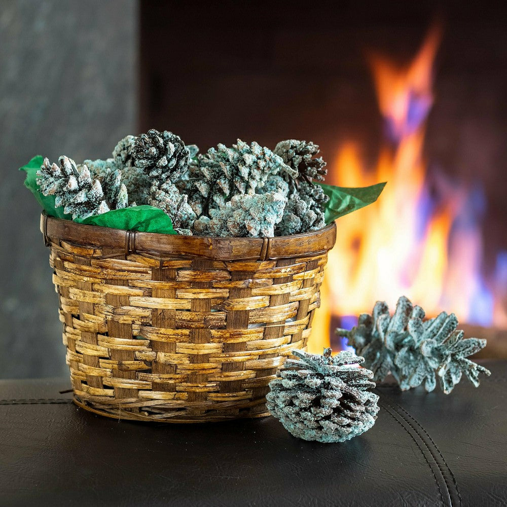 Plow & Hearth Color-Changing Fireplace Color Cones, 1 lb. in Gift Basket