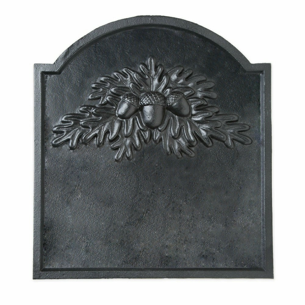 Plow & Hearth Cast Iron Fireback with Oak Leaf Design