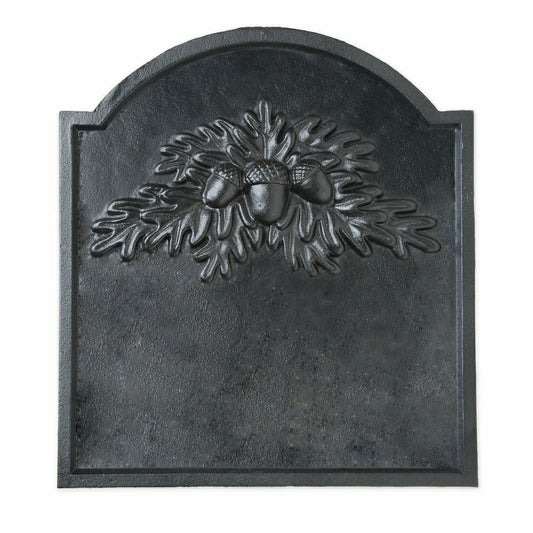 Plow & Hearth Cast Iron Fireback with Oak Leaf Design