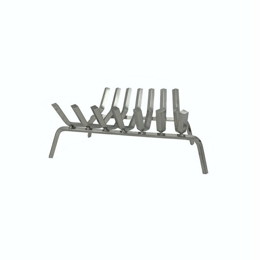 Plow & Hearth Fireplace Grate 7 Bars, 1 1/8" Diamond Stock, Stainless Steel Finish